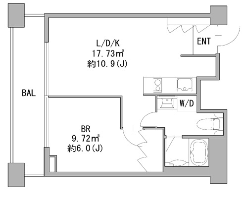 1LDK/Jタイプ